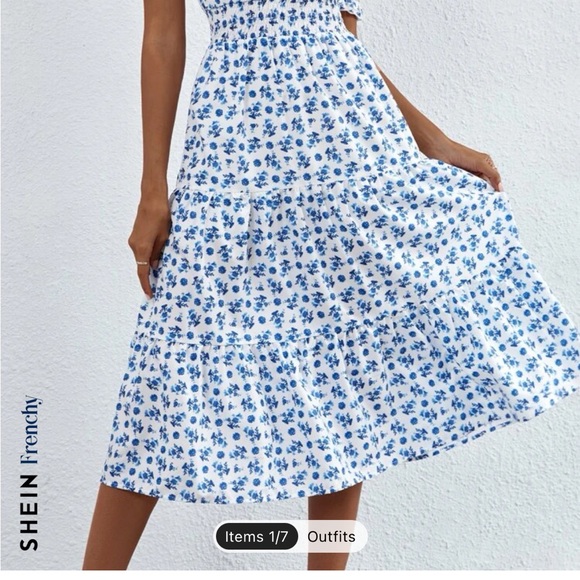 Brand new floral print dress from Shein. Never worn. - Picture 4 of 4